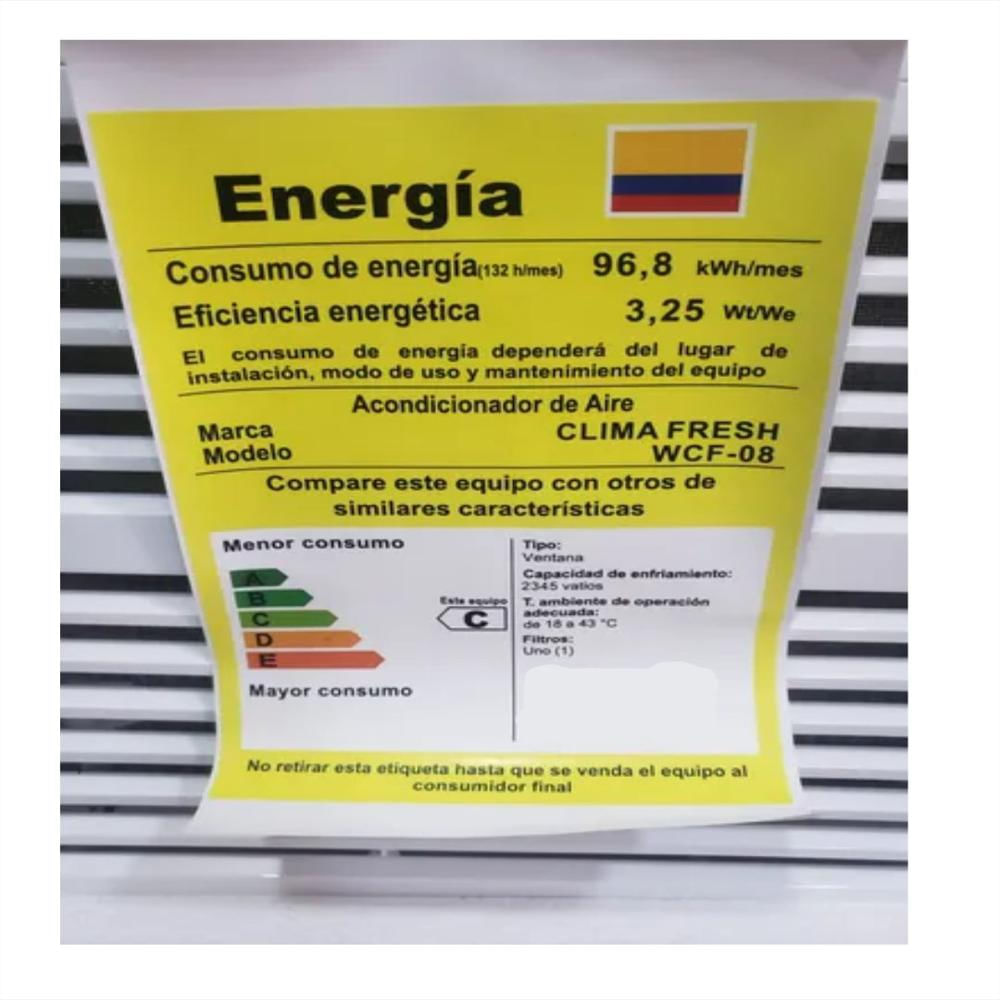 Aire Acondicionado Ventana Cf 8000Btu Frío Control Remoto img #3