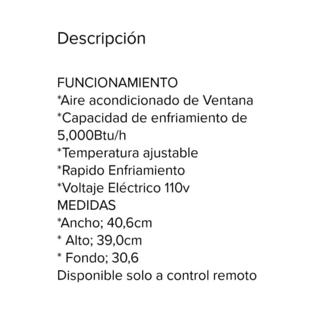 Aire Acondicionado De Ventana Clima Fresh 500 img #3