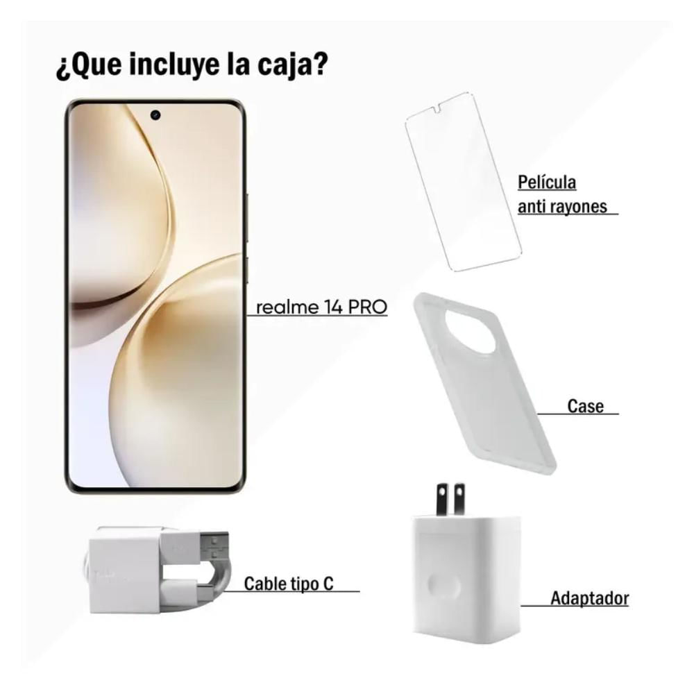 Celular Realme 14 Pro 5G 256Gb 12Gb Ram Blanco + Reloj Inteligente img #4