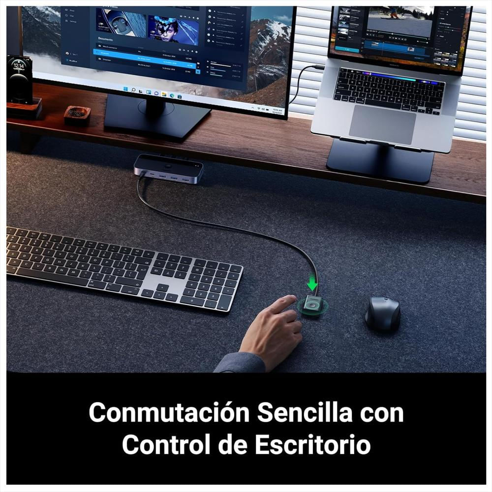 Interruptor Usb C De 2 Entradas Y 4 Salidas Switch Para 2 Pc img #3
