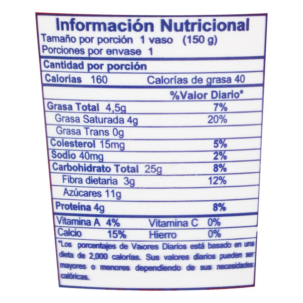 Yogurt COLACTEOS dulce fresa vaso (1415  ml) img #3