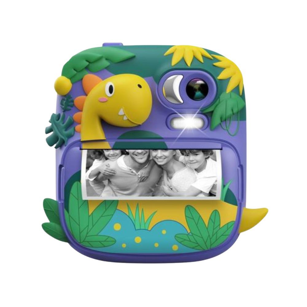 Cámara Infantil De Impresión Instantánea Diseño De Dinosaurio Morado img #1