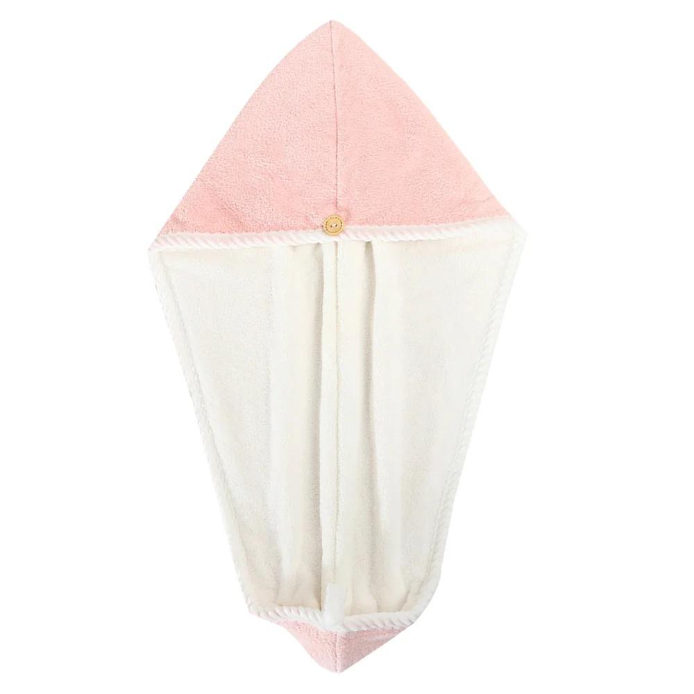 Toalla Turbante De Microfibra Para El Cabello Secado Rápido Rosa img #2