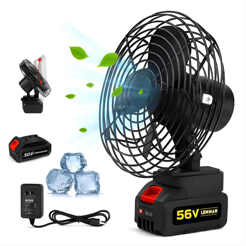 Ventilador Doble Batería Portátil Recargable 56V Inalambrico img #1