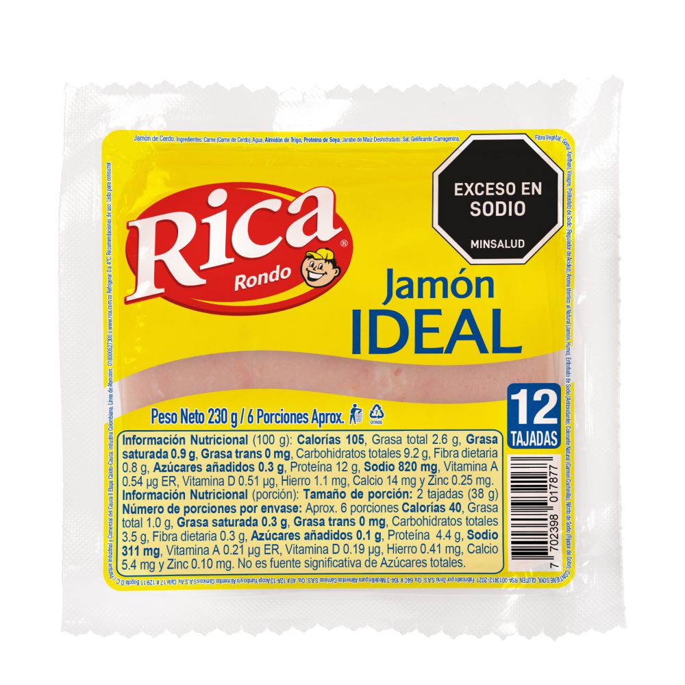Jamón  RICA de cerdo (230  gr)