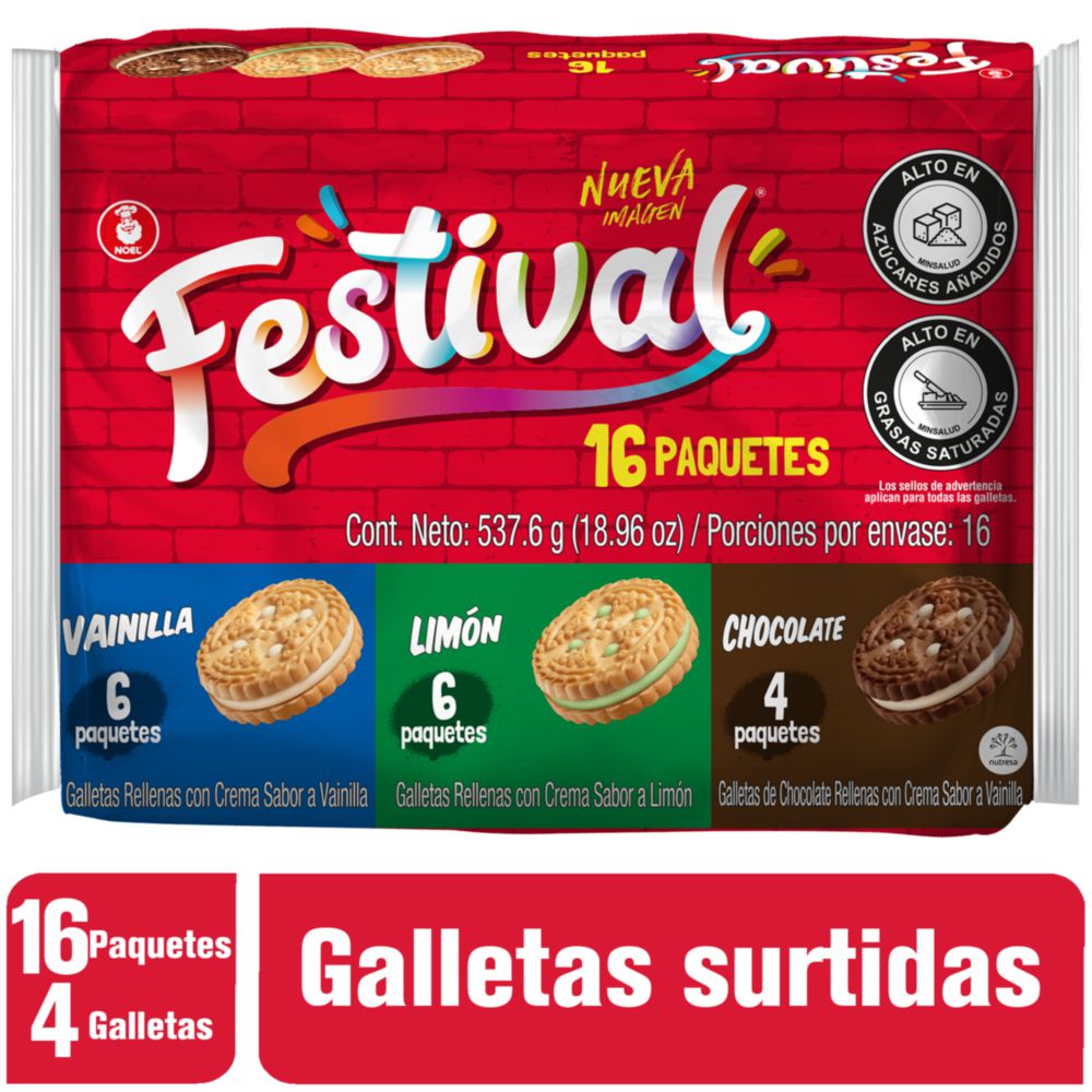 Galletas FESTIVAL surtida x16und (537  gr) img #1
