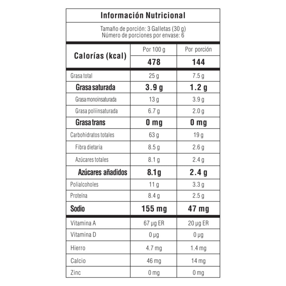 Galletas TOSH De avena con chocolate y cocoa (180  gr) img #3
