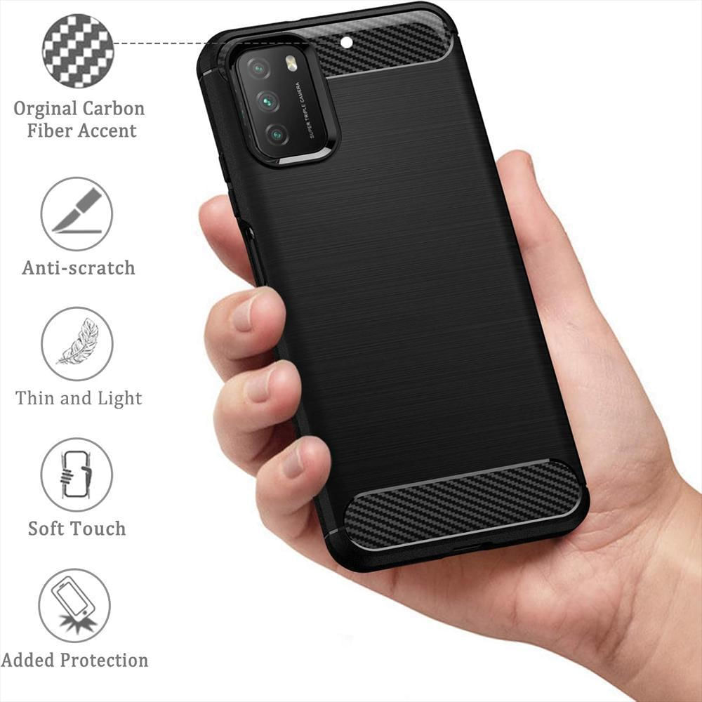 Funda Tipo Carbono Para Celular Xiaomi Poco M3 img #5