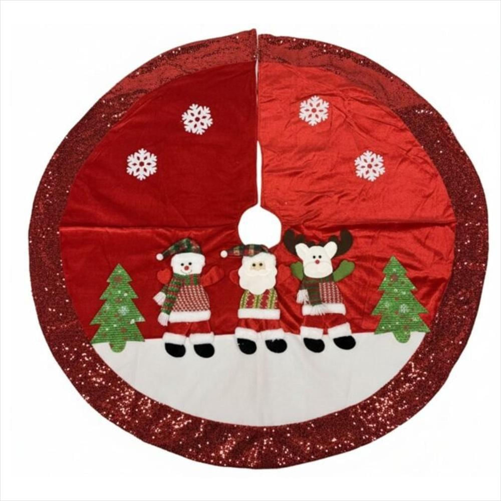 Tapete Pie De Árbol Navidad Alfombra 120Cm img #4