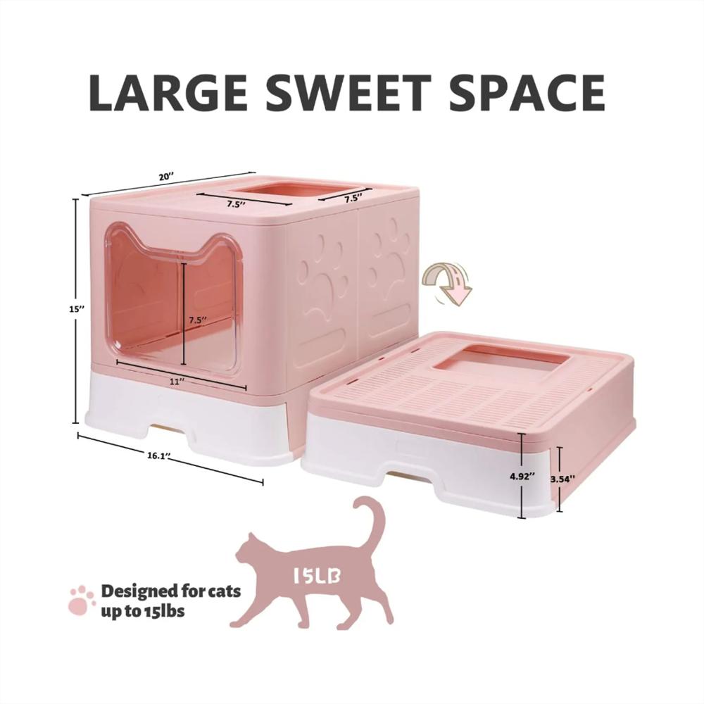 Caja De Arena Para Gatos Plegable Y Con Tapa img #2