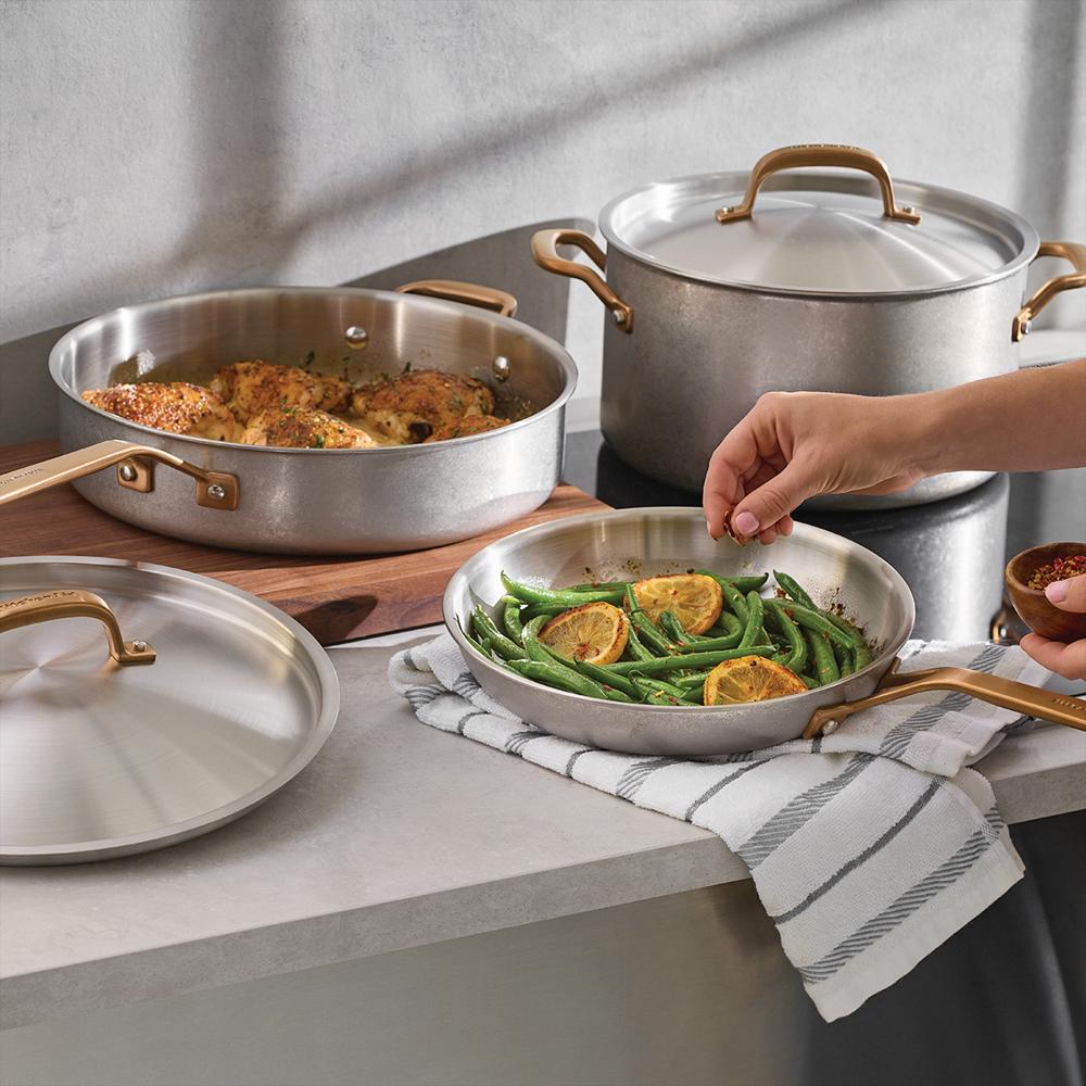 Batería De Cocina 10 Pzs, Acero Inoxidable 5 Capas. Stonewash. Kitchenaid img #2