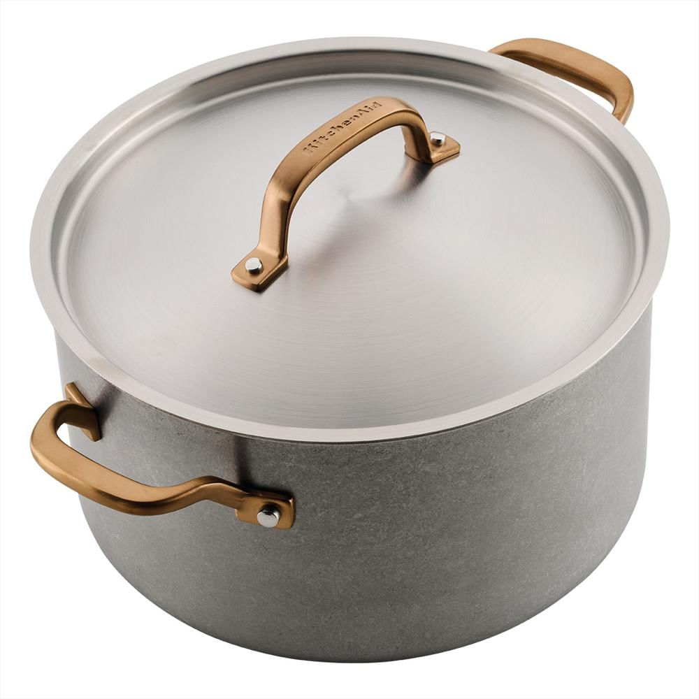 Batería De Cocina 10 Pzs, Acero Inoxidable 5 Capas. Stonewash. Kitchenaid img #3