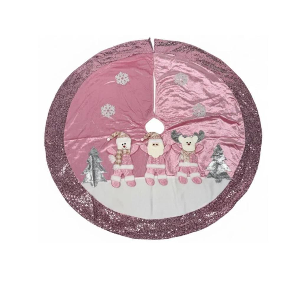 Pie De Árbol Navideño Decorativo Redondo img #1
