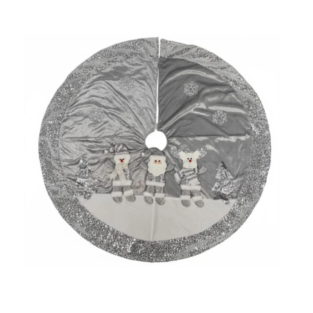 Pie De Árbol Navideño Decorativo Redondo img #5