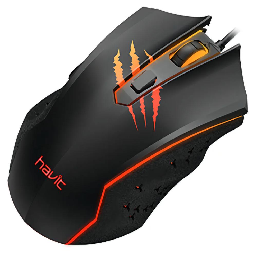 Mouse Gamer Gaming Havit Hv Ms1027 2400Dpi 6 Botones Negro img #1
