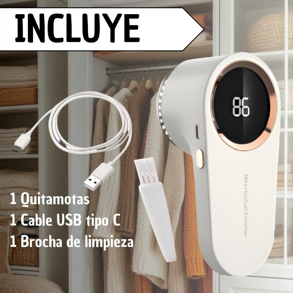 Removedor De Pelusa Recargable Digital Portátil img #2