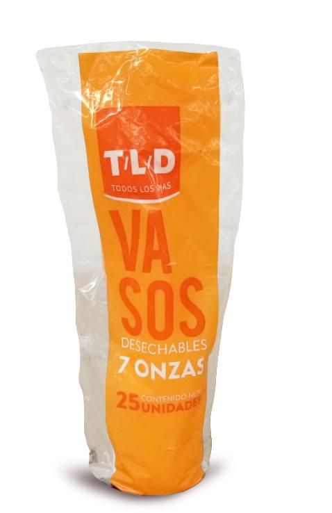 Vasos desechables T/L/D TODOS LOS DIAS 7 Oz
