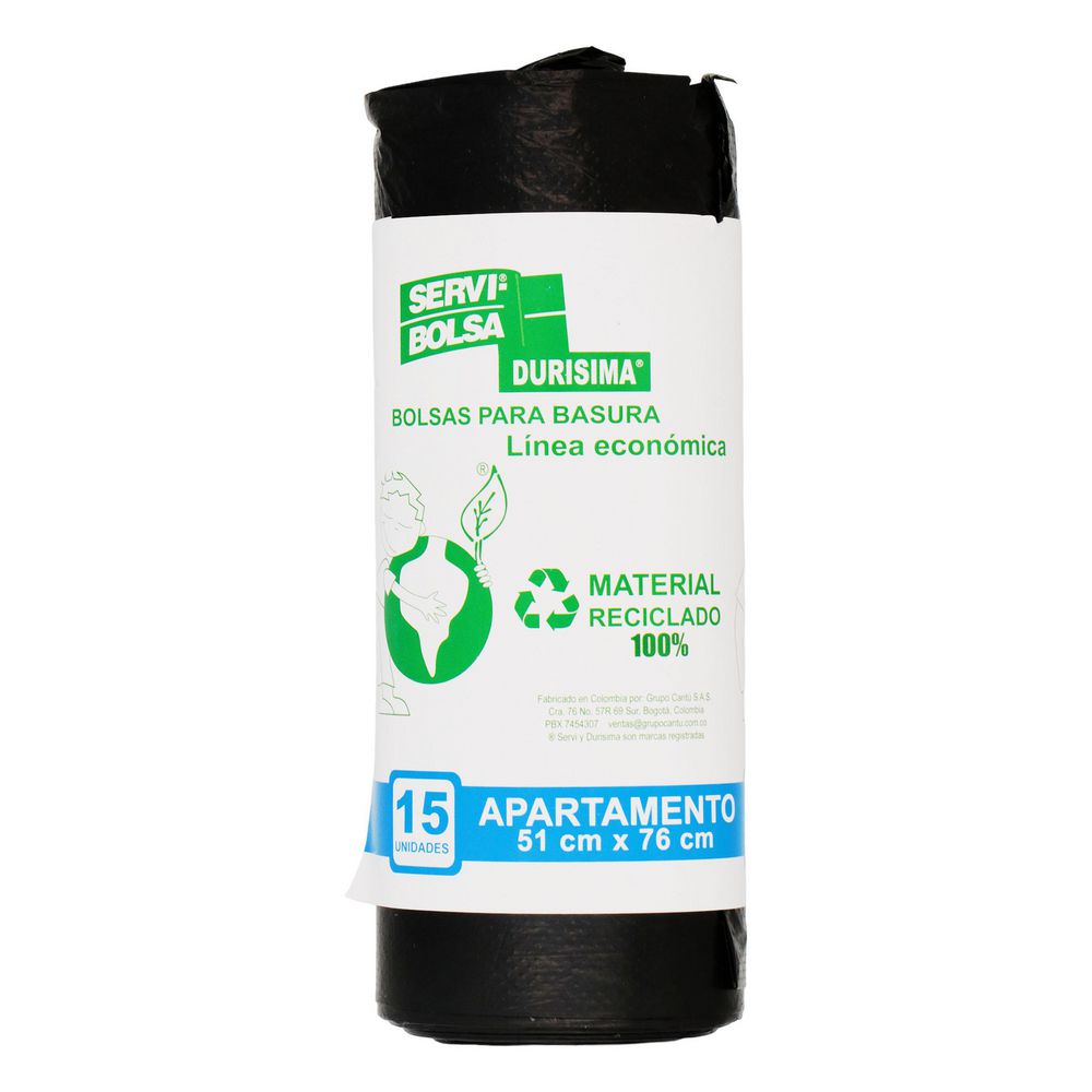 Bolsa para basura SERVIBOLSA tipo apartamento 51x76 cm img #1