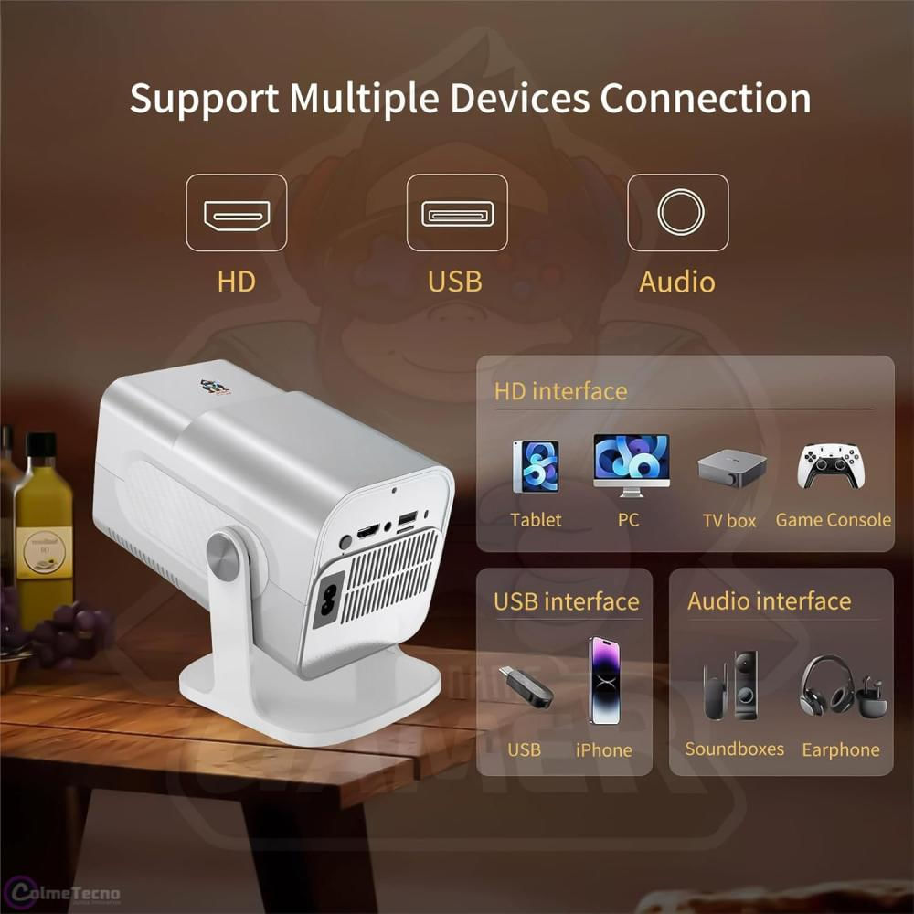 Proyector Smart Hcs350 Pro Emulador 450Ansi Android 12 Bt5.0 img #5