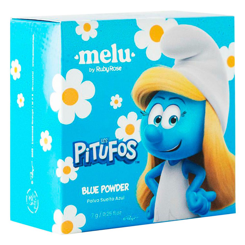 Polvo MELU suelto azul los pitufos (7  gr)