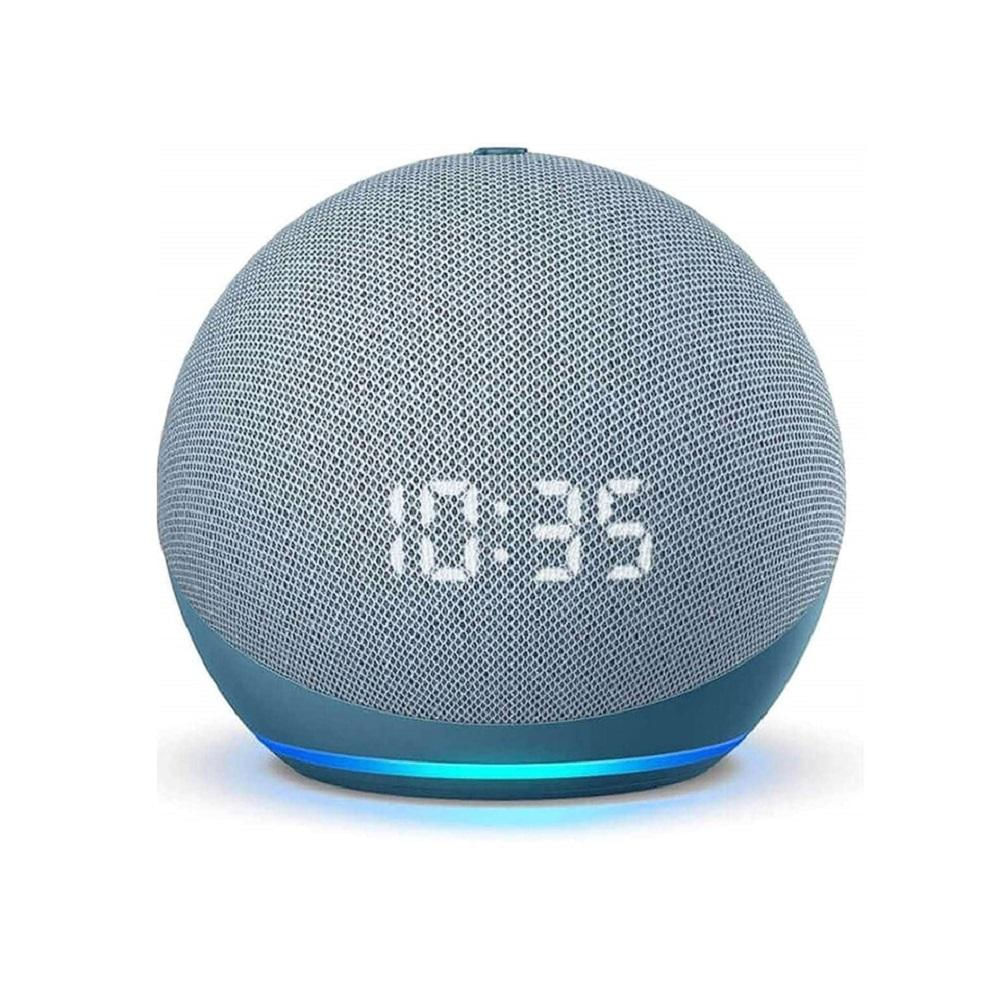 Parlante Inteligente Amazon Echo Dot 4Ta Gen Alexa Con Reloj Azul