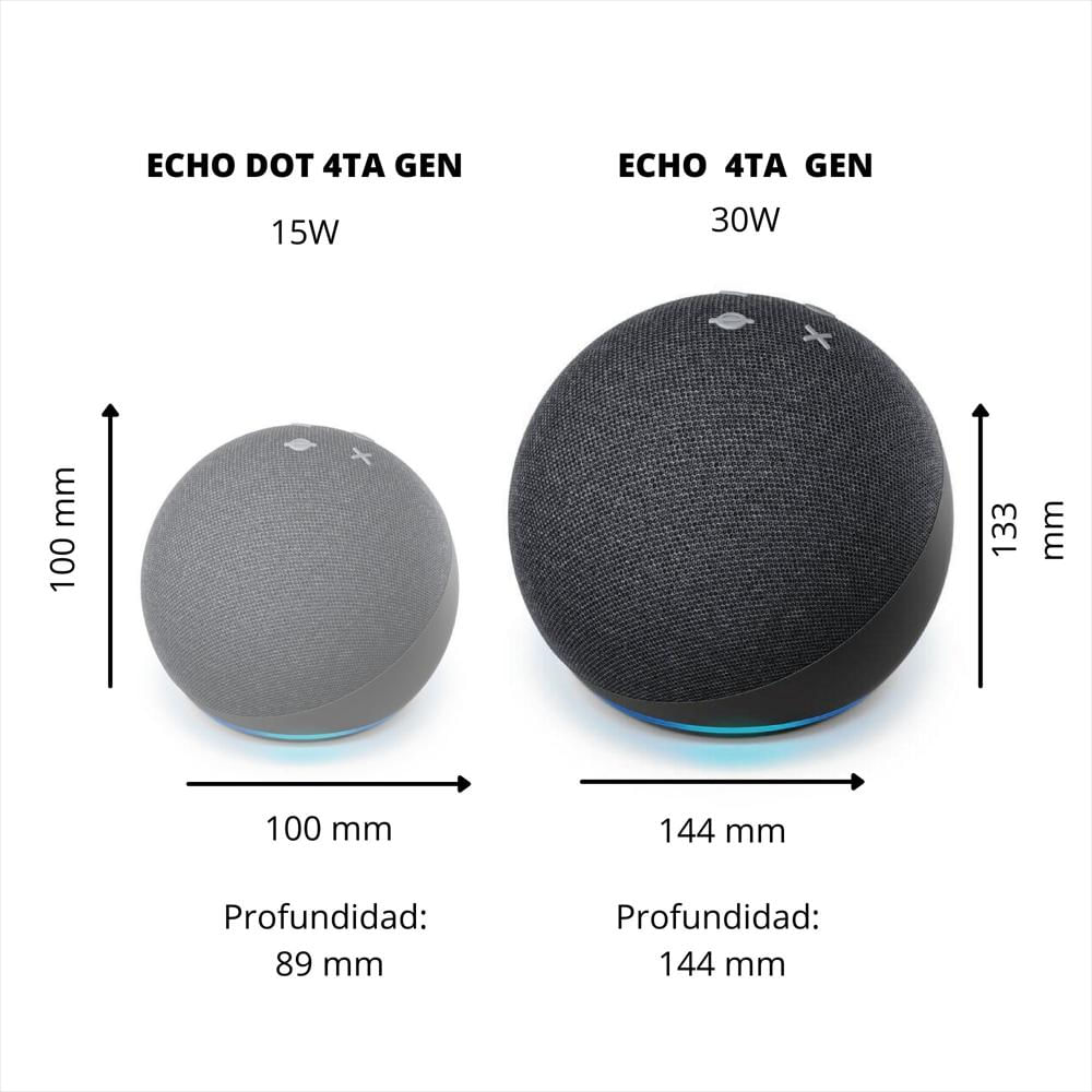 Amazon Echo 4Ta Grande Alexa Parlante Inteligente Negro img #5