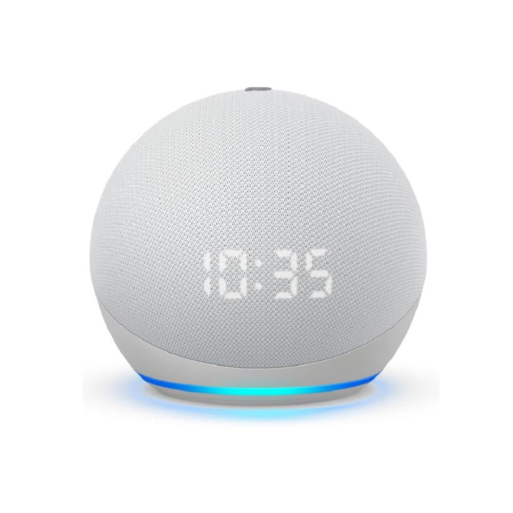Parlante Inteligente Echo Dot Alexa+2 Enchufes Reloj Blanco img #2