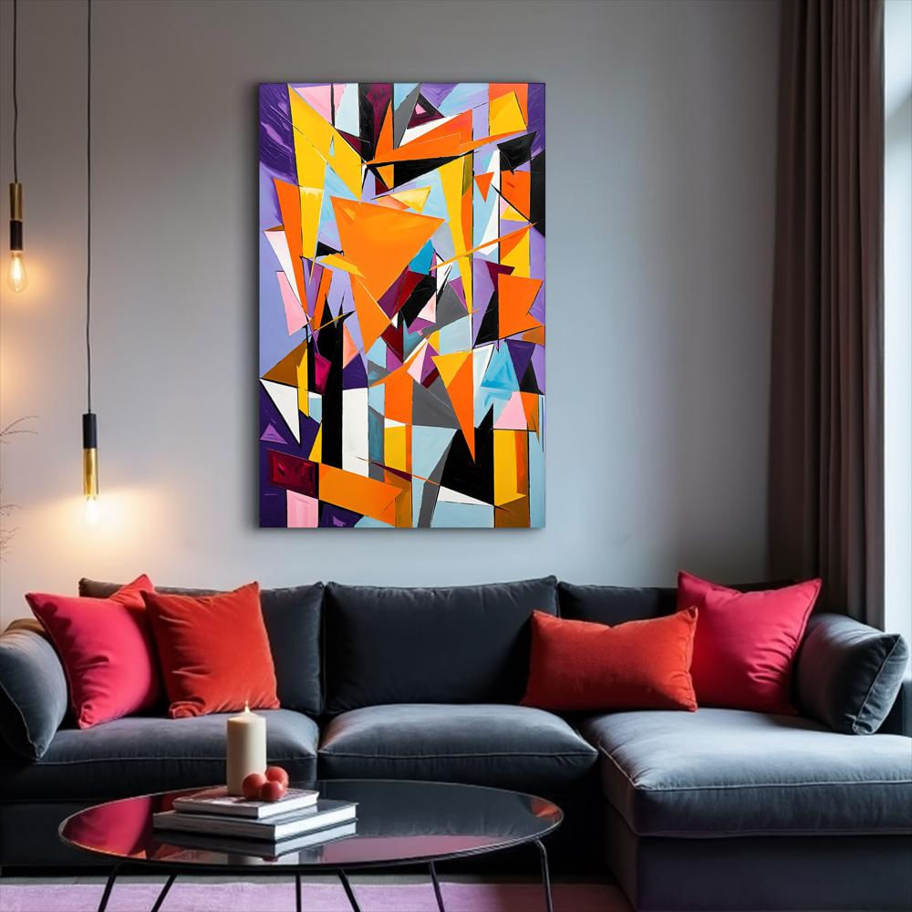 Lienzo Explosión Geométrica Arte Abstracto 93X60cm img #2