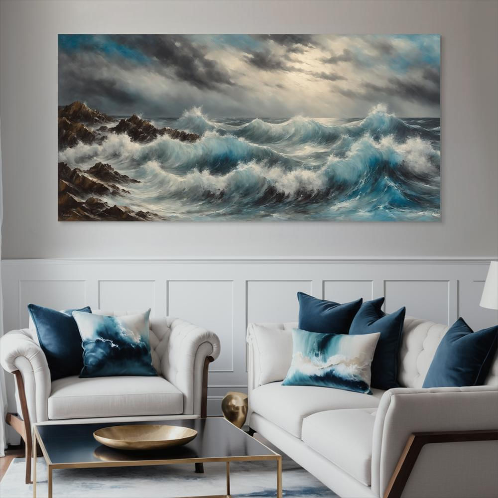 Lienzo Poder Del Mar En Movimiento 118X55cm img #2