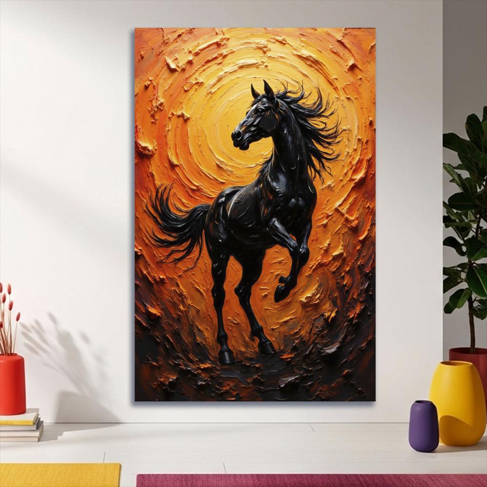 Lienzo Cuadro Decorativo Caballo Del Sol 93X60cm img #2