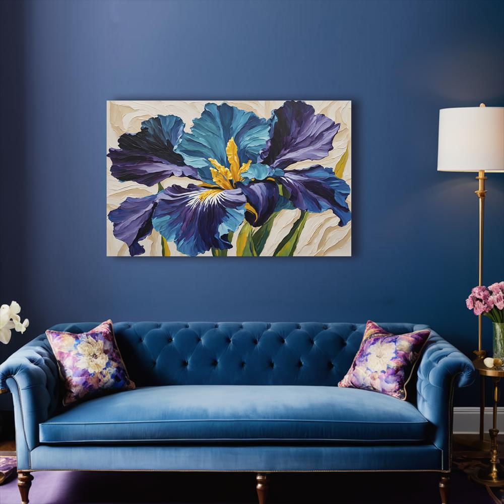 Lienzo Arte Floral Abstracto Estilo Óleo 93X60cm img #2