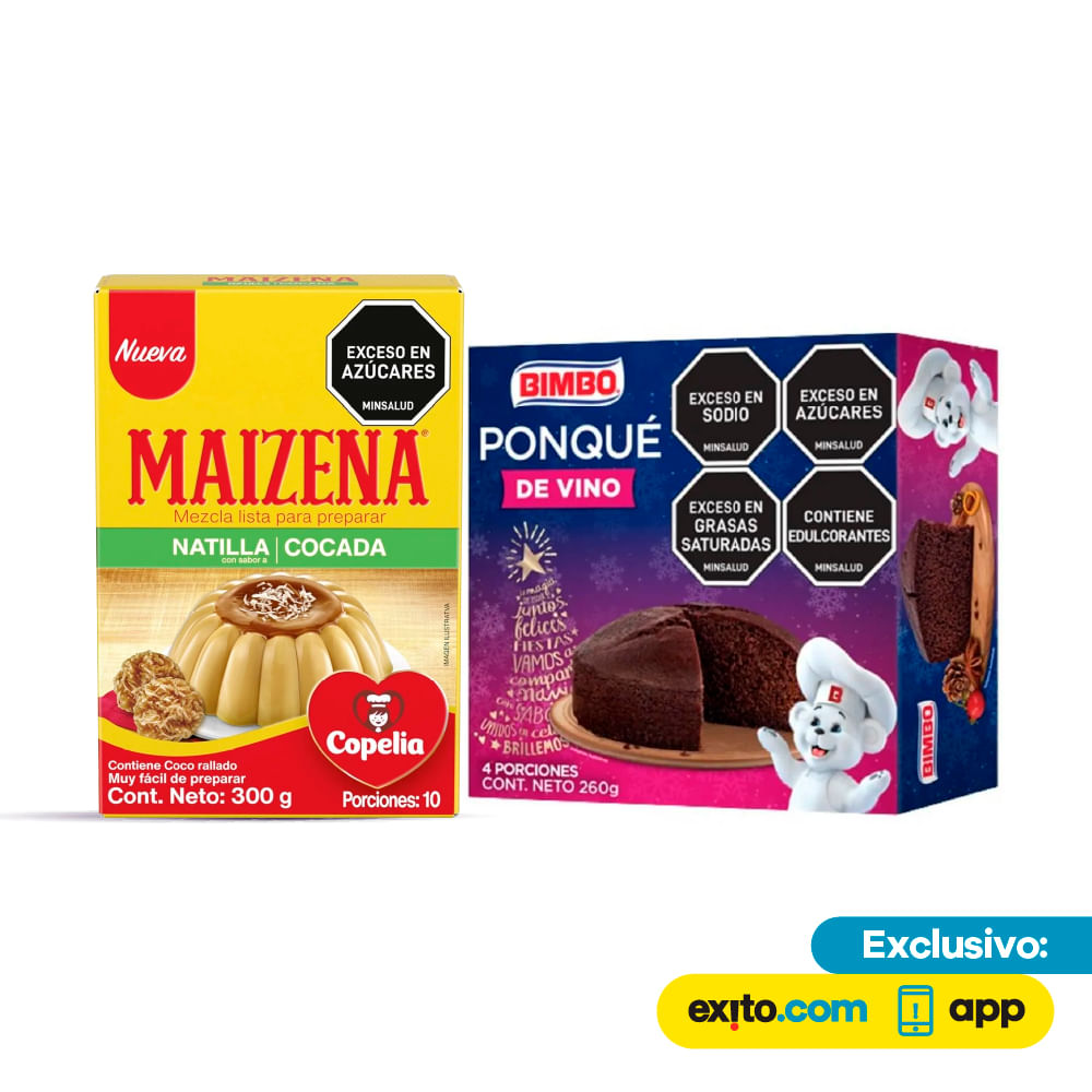 Combo Ponqué BIMBO + Natilla Cocada Maizena img #1