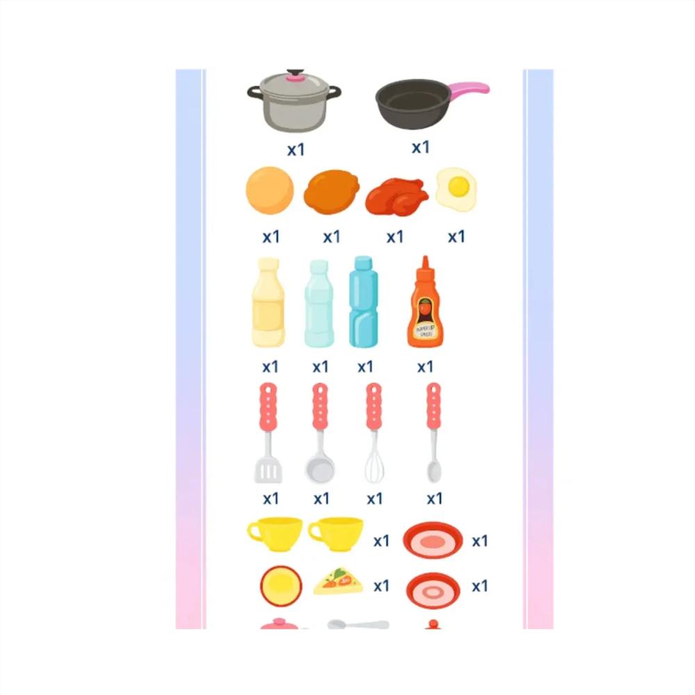 Juego De Cocina Castillo Rosa img #2