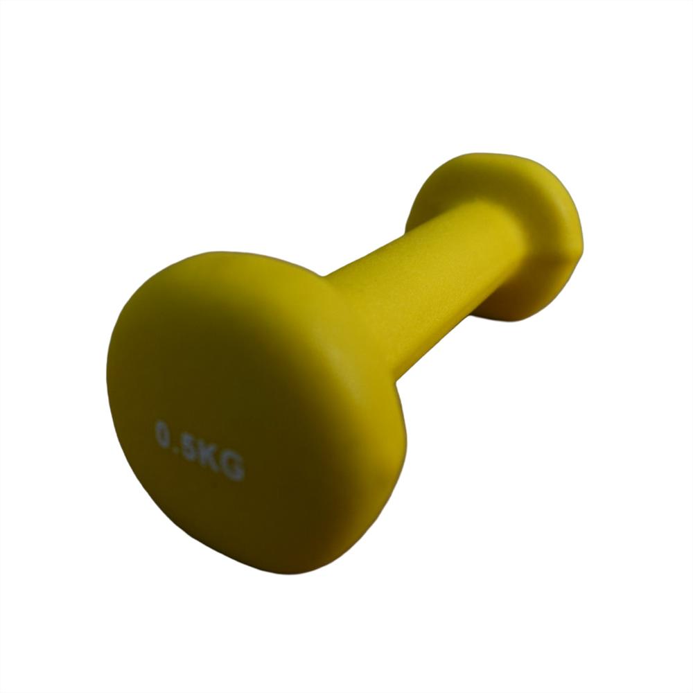 Mancuernas Redondas Neopreno Amarilla 0.5 Kg Und img #1