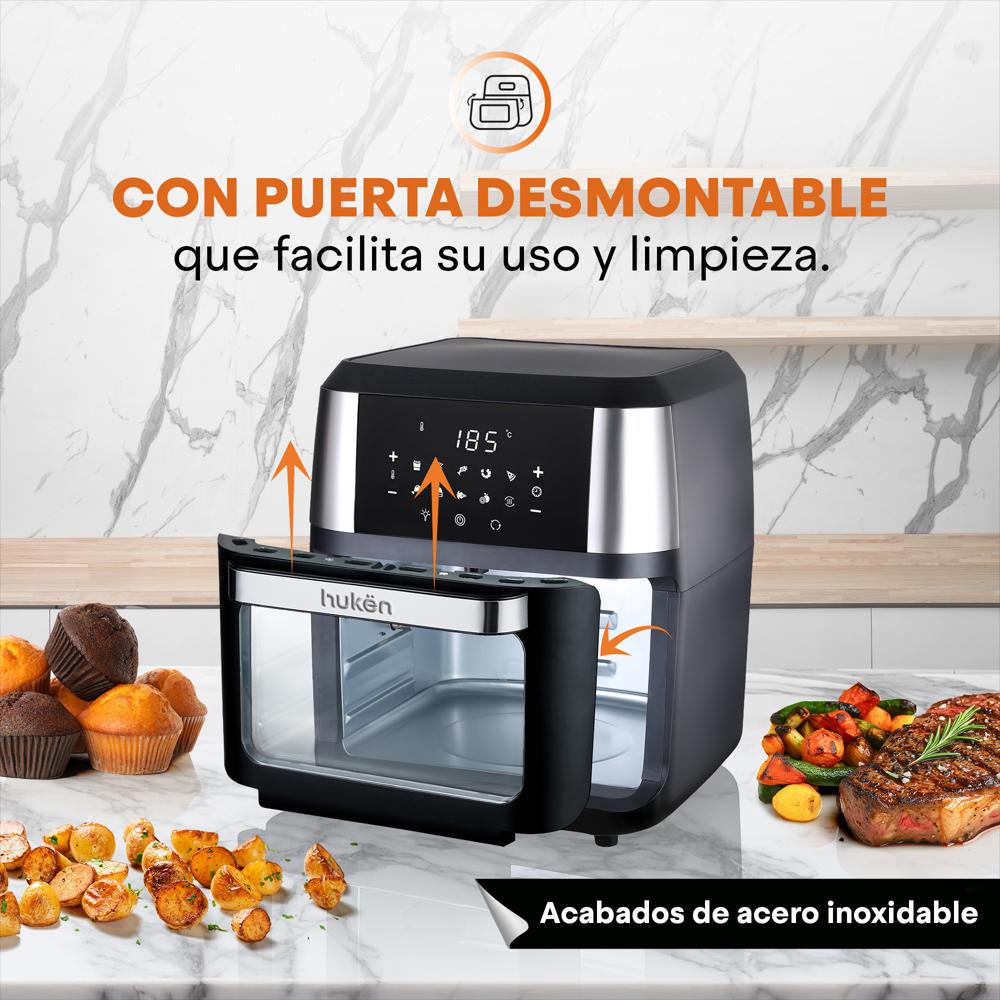 Freidora De Aire Multifuncional Premium Negro 12L Hukën® img #4