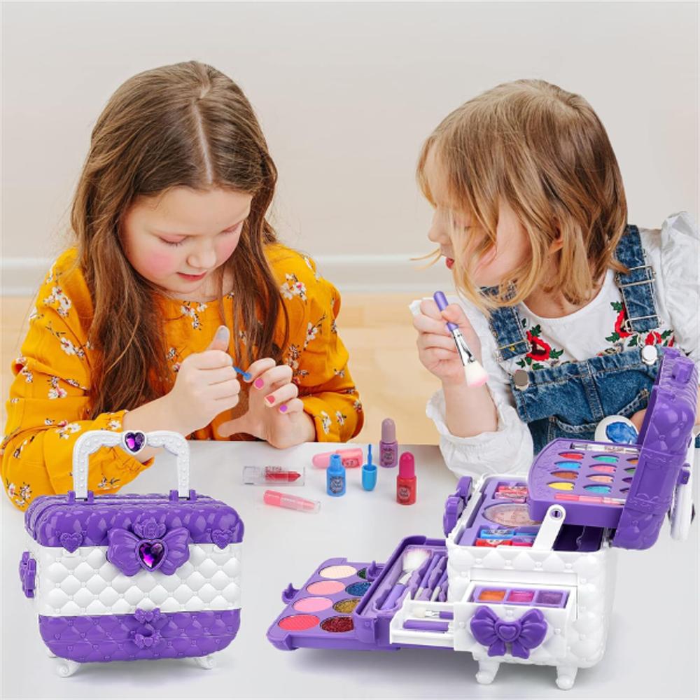 Teensymic Kit De Maquillaje De Moda Para Niñas 54 Piezas Morado img #2