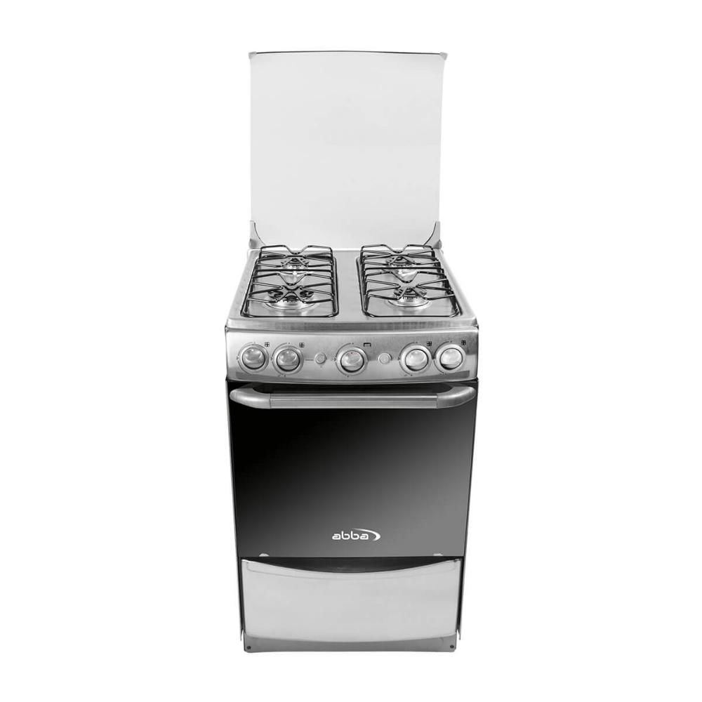 Estufa con Horno Abba 4 Puestos Gas Propano Tapa Vidrio