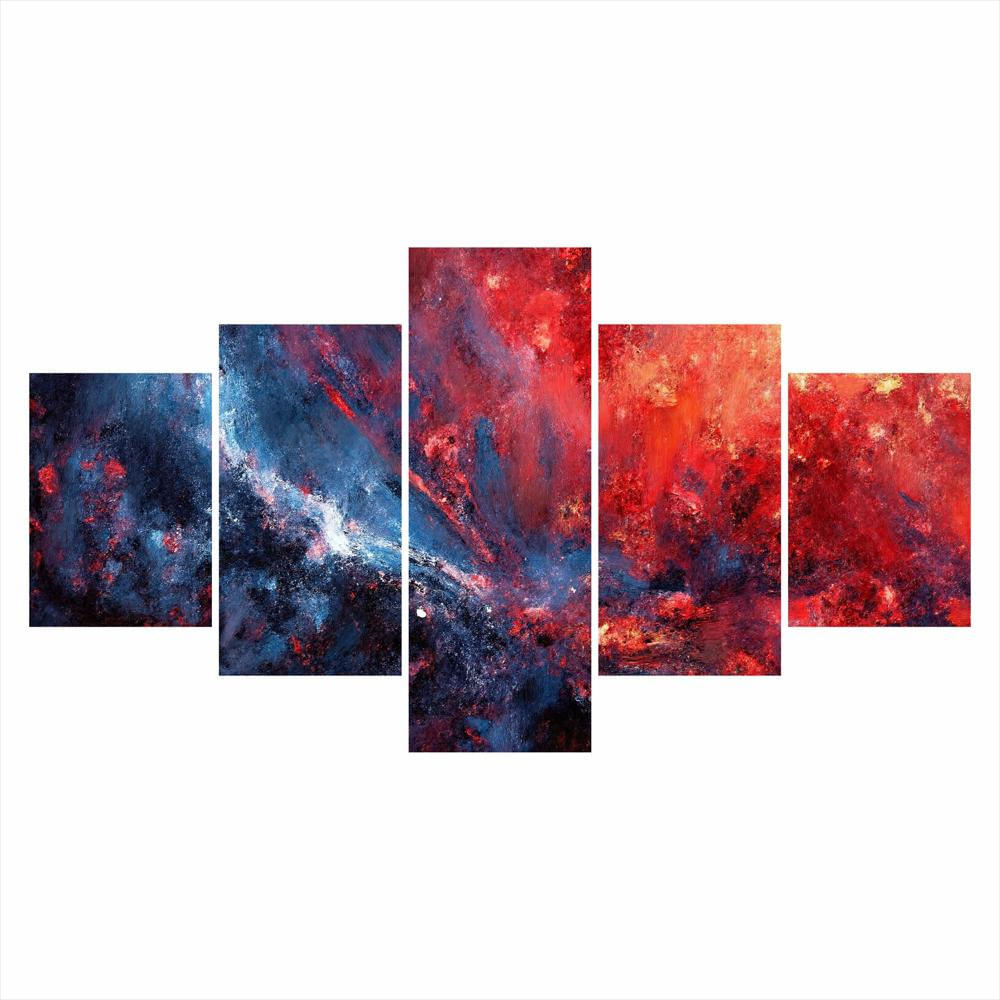 Lienzo Moderno 5 Piezas Marea Espacial 134X72cm img #1