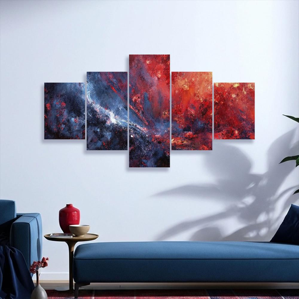 Lienzo Moderno 5 Piezas Marea Espacial 134X72cm img #2