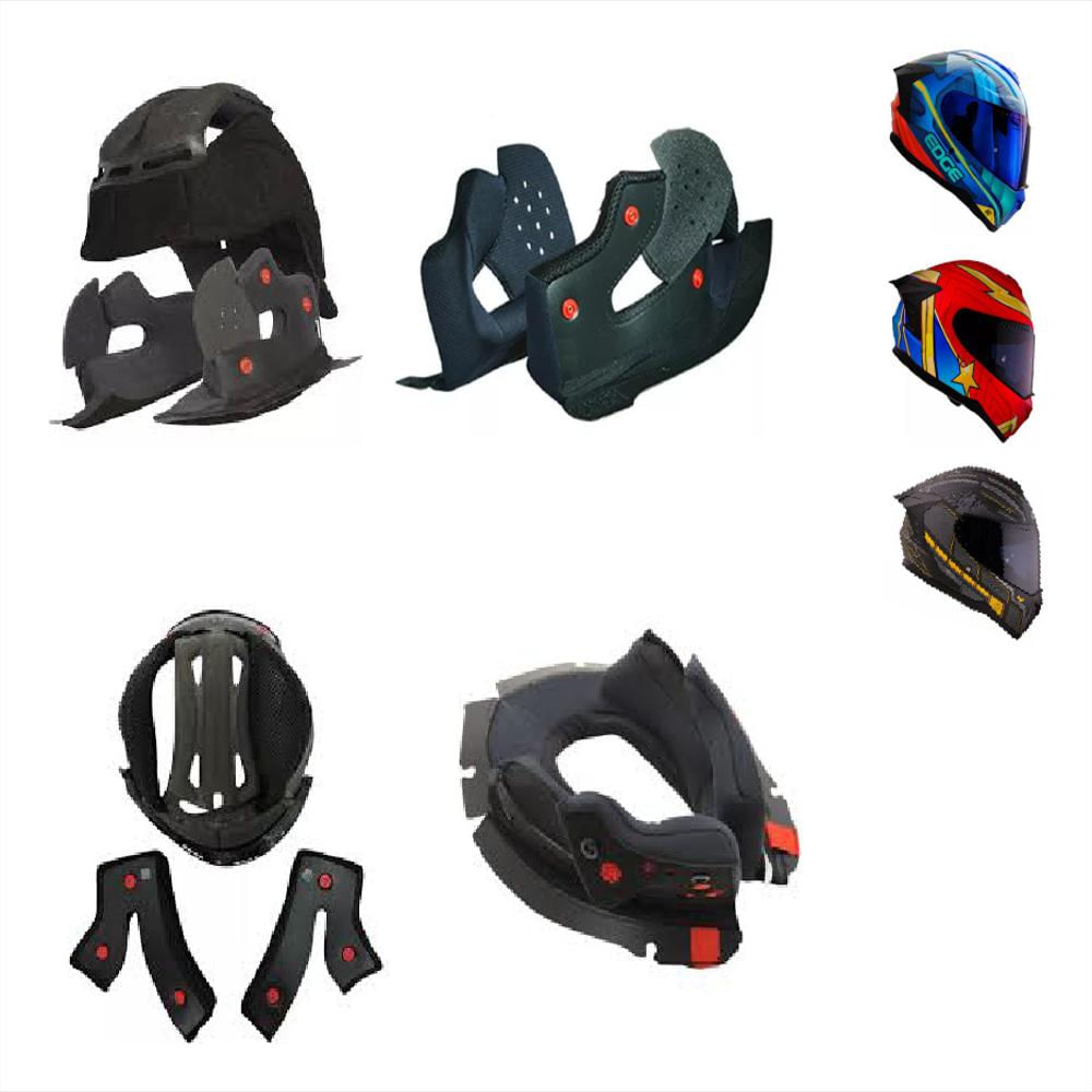 Almohadillas Edge Helmets Negro img #1