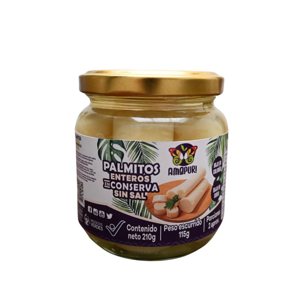 Deditos PALMITOS DEL PUTUMAYO en conserva orgánico (115  gr)
