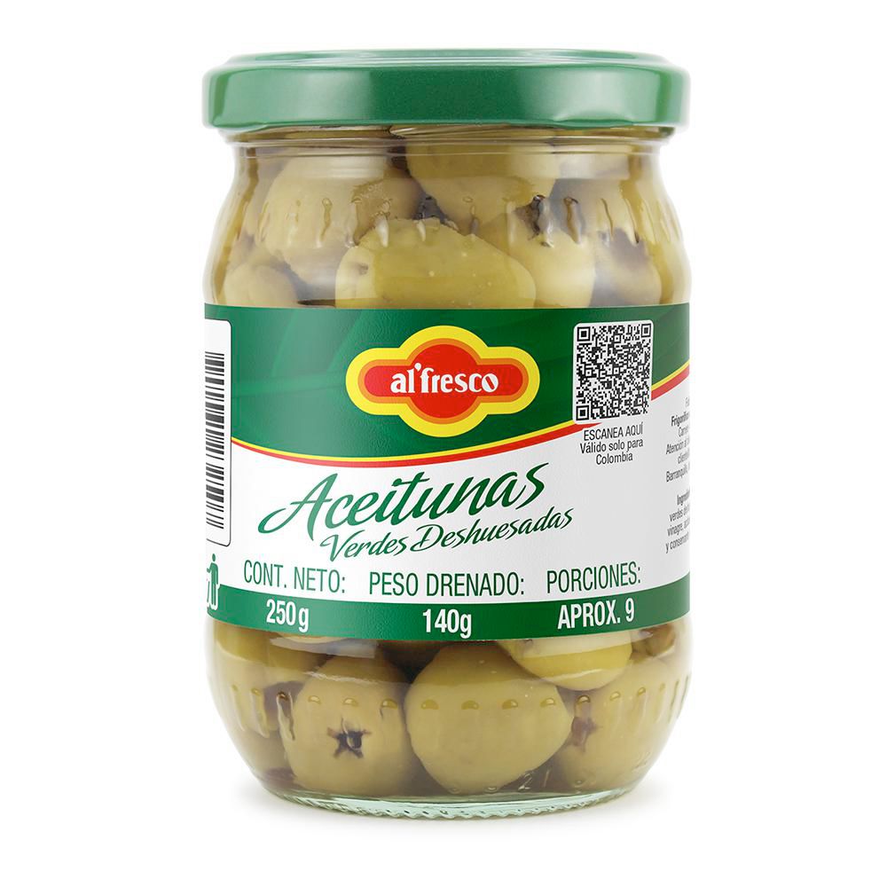 Aceitunas AL FRESCO verdes deshuesadas (140  gr)