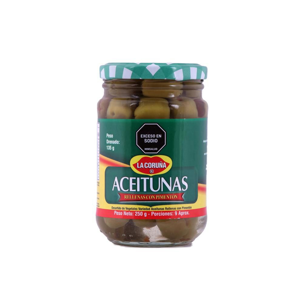 Aceitunas LA CORUNA rellenas con pimentón (140  gr)