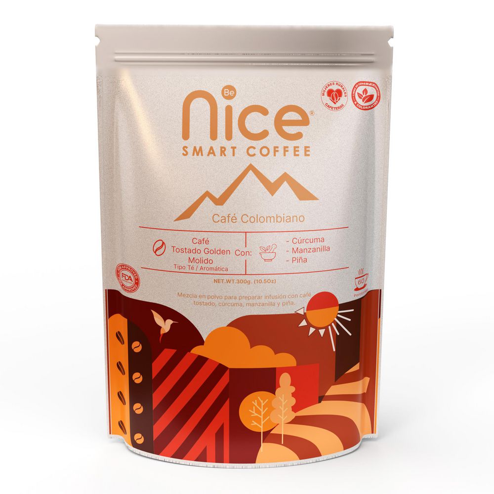 Mezcla en polvo Be Nice infusión café tostado (300  gr) img #1