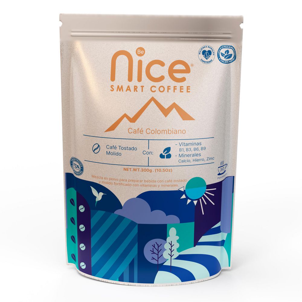 Mezcla en polvo Be Nice bebida café vitaminas (300  gr) img #1