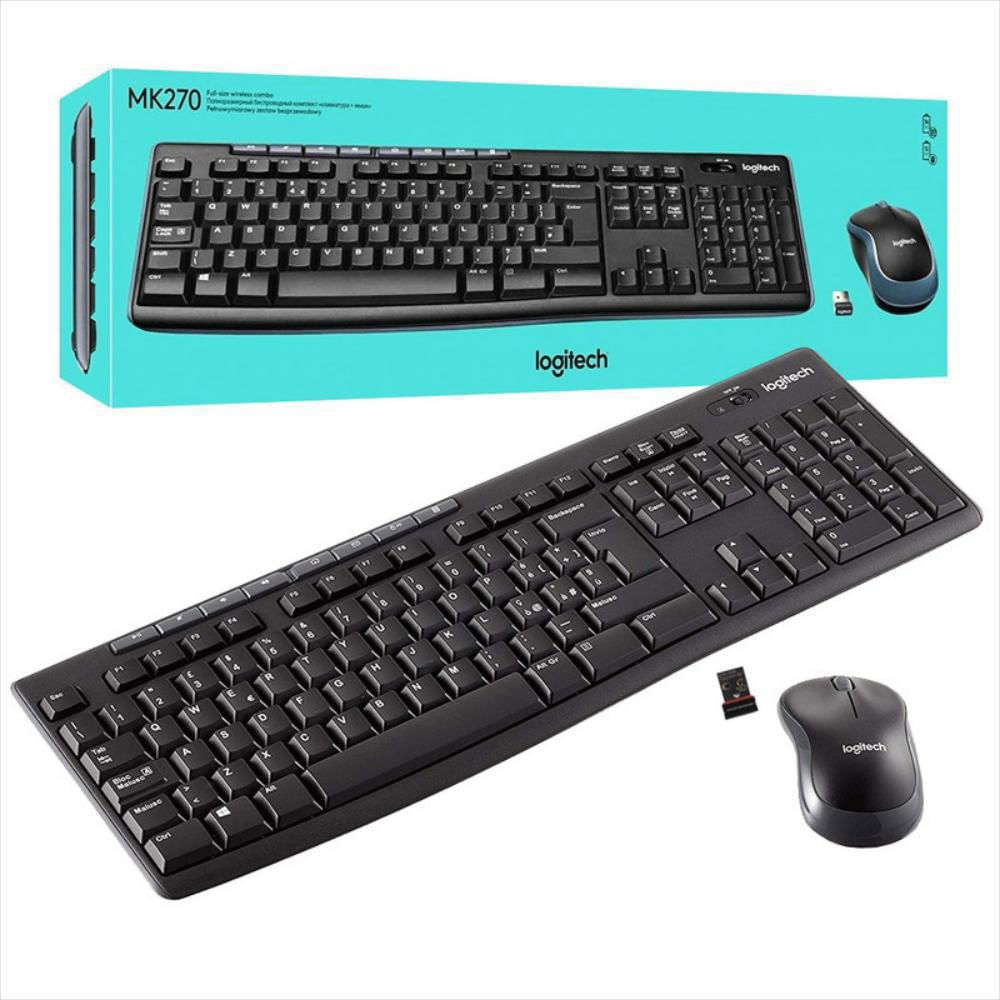 Logitech Mk270, Combo Inalámbrico Teclado Multimedia Y Mouse Negro Negro Logitech Mk270, Combo Inalámbrico Teclado Multimedia Y Mouse Negro Negro