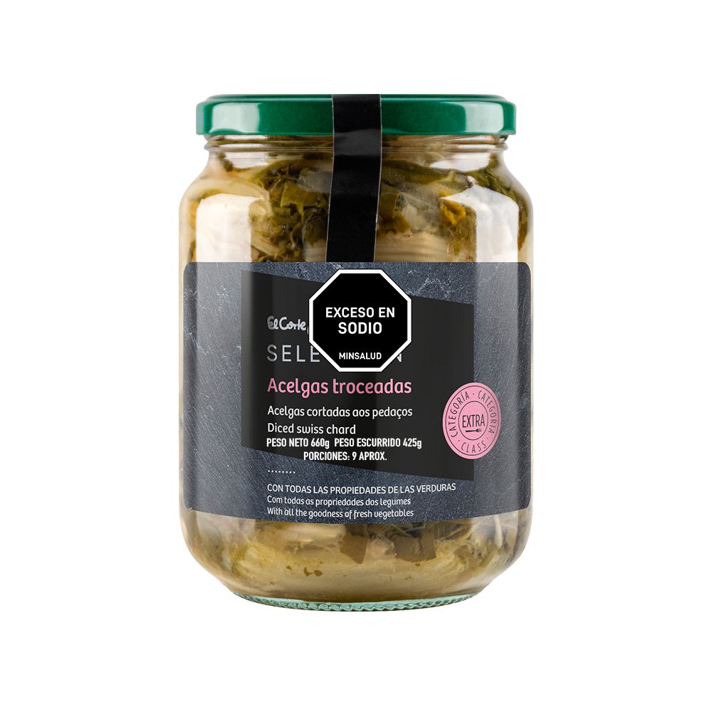 Acelgas EL CORTE INGLÉS MARCA EXCLUSIV troceadas (425  gr)