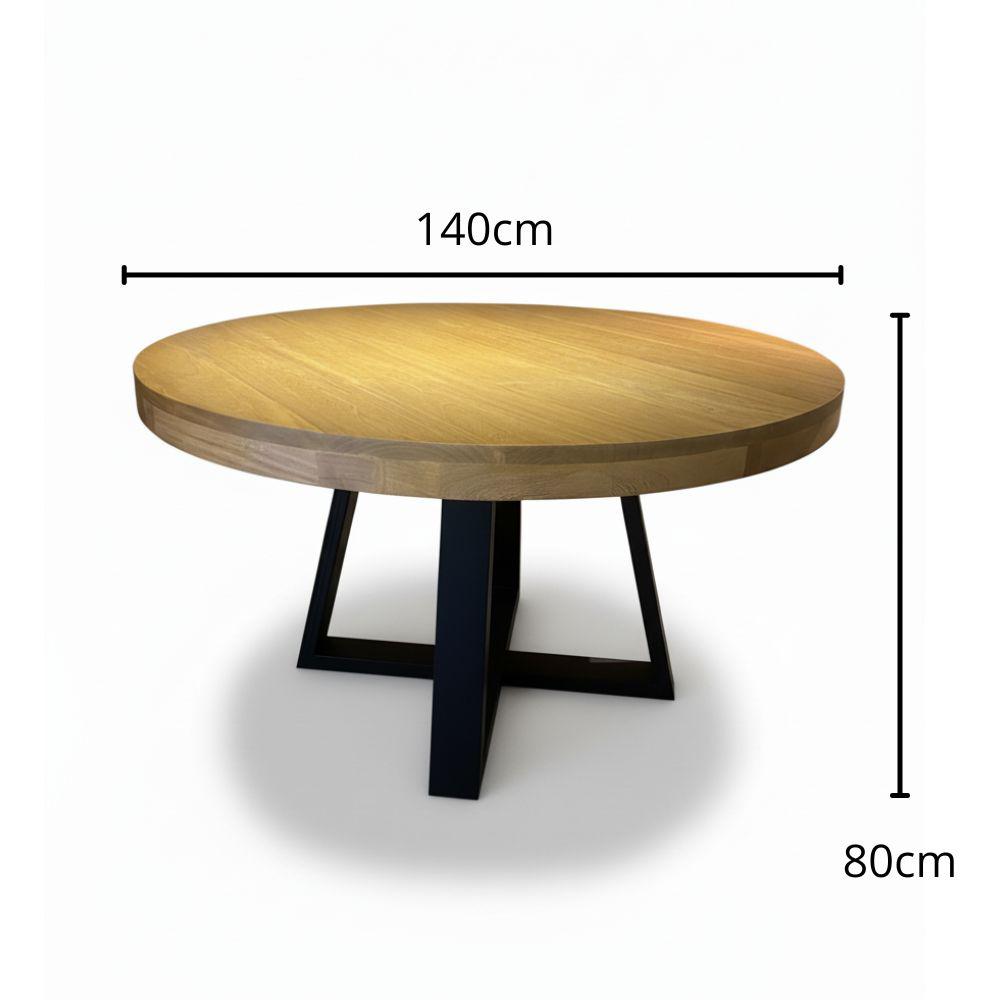 Mesa Comedor Gea Diámetro 140Cm Roble Y Metal img #1
