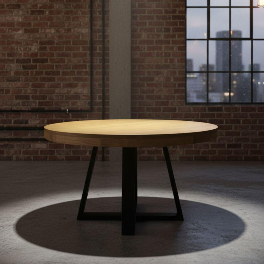 Mesa Comedor Gea Diámetro 140Cm Roble Y Metal img #2