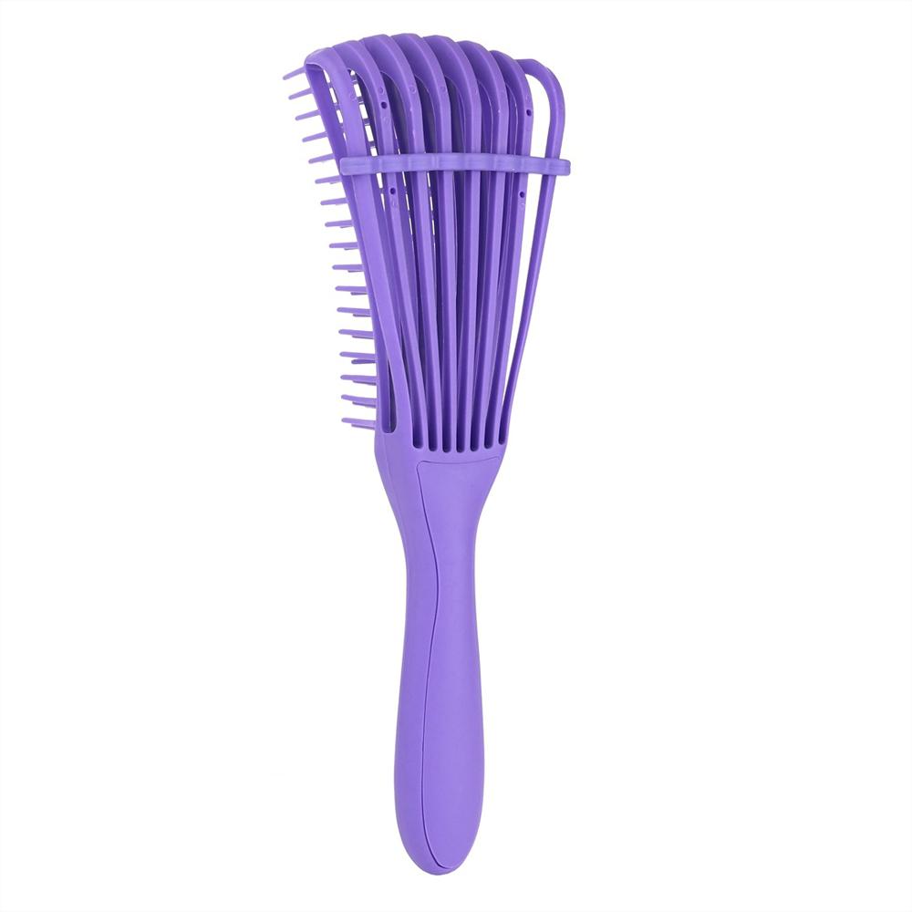 Cepillo De Silicona Flexible Para Desenredar Anti Friz Morado img #2